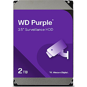 WD Purple 2 TB, 3,5 collas, SATA III (6 Gb/s) servera diskdzinis (WD23PURZ)