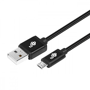 Кабель USB-Micro USB 1,5 м, черная веревка