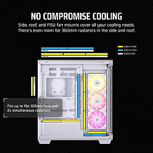 Корпус Mid-Tower 3500X TG, белый