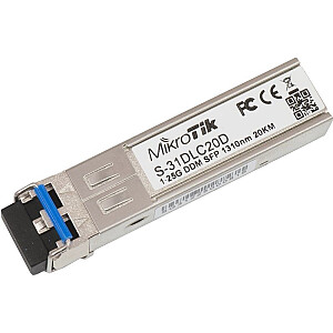 Mikrotik S-31DLC20D сетевой релейный модуль 1250 Мбит/с SFP 1310 нм