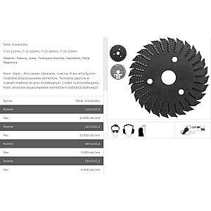 TARPOL UNIVERSAL RASP FI = 230 mm x 3 x 22,2 mm T-33