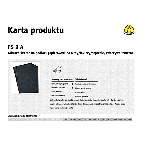 KLINGSPOR SMLĒŠANAS LOKŠES AR PAPĪRA MUMS 230 mm x 280 mm PS8A WET 1500 g. /50 gab.