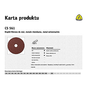 KLINGSPOR FIBER DISC 125 mm gr. 24 CS561 /25 gab.