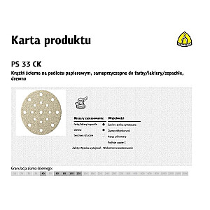 КЛИНГСПОР АБРАЗИВНЫЙ ДИСК 150мм PS33CK гр. 80 GLS51 /100шт.