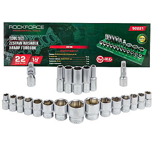 ĪSAS 6 PUNKTU ROCKFORCE SOCETAS. 22 gab. 1/2&quot; 10-32 mm / IELIKUMS/PLAUKTS