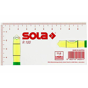 УРОВЕНЬ SOLA SPIRIT LEVEL R 100 ЗЕЛЕНЫЙ АКРИЛОВЫЙ