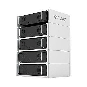 Стойка RACK для накопителей энергии V-TAC VT48100E-P2 модульная полка 5,12 кВтч 5 модулей макс (артикул 11556) Белый