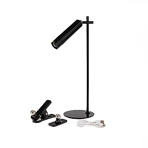 Galda lampa V-TAC VT-7413 4in1, sienas lampa, klips, lukturītis 3 W LED 37 cm 4000 K 300 lm (artikuls 23042) Melns