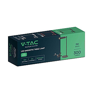 Настольная лампа V-TAC VT-7413 4в1, настенный светильник, зажим, фонарик 3 Вт LED 37 см 4000 К 300 лм (артикул 23042) Черный