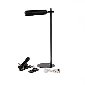 Galda lampa V-TAC VT-7413 4in1, sienas lampa, klips, lukturītis 3 W LED 37 cm 4000 K 300 lm (artikuls 23042) Melns