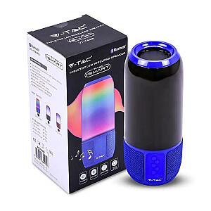 Беспроводной светодиодный динамик V-TAC SMART VT-7456 RGB Bluetooth 2x3 Вт (артикул 8569) Синий