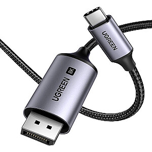 USB-кабель Ugreen USB-C — DisplayPort, 2 м, черный (25158)