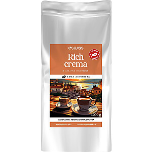 4 Кофейные зерна Swiss Rich Crema, свежеобжаренные, 1 кг