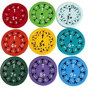 Izglītojoša rotaļlieta (atņemšana/saskaitīšana) Math Fidget Spinner, 9gab. R144235