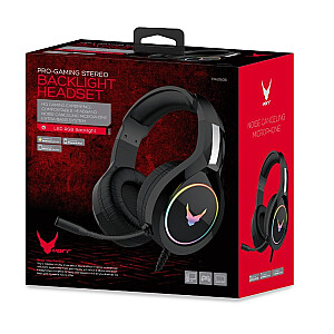 Varr VH6060B Pro Gaming Spēļu Stereo Austiņas ar Mikrofonu / LED / 3.5mm Audio un USB pieslēgumu