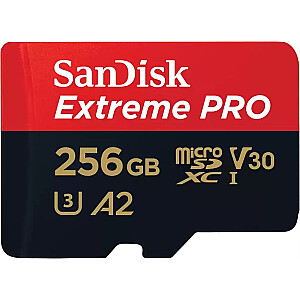 Карта SanDisk Extreme PRO MicroSDXC 256 ГБ Class 10 UHS-I/U3 A2 V30 (SDSQXCD-256G-GN6MA)