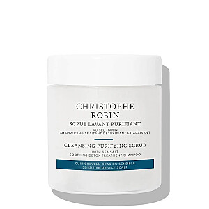 CHRISTOPHE ROBIN Cleansing Purifying Scrub attīrošs šampūns ar pīlingu visiem matu tipiem ar jūras sāli 75ml