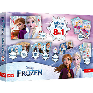 TREFL FROZEN 8in1 Mix&play galda spēļu komplekts