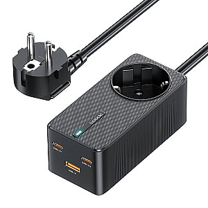 Toocki GaN Lādētājs 1.5m / 67W / AC / USB-A / 2x USB-C