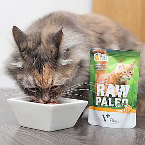 RAW PALEO Adult Cat Turkey - влажный корм для кошек - 100 г