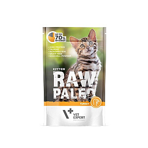 RAW PALEO Kitten Cat Turkey - mitrā barība kaķēniem - 100 g