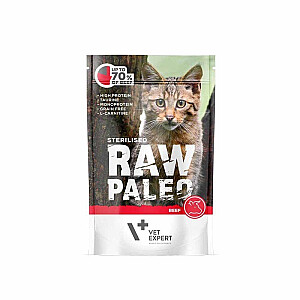 RAW PALEO Adult Cat Sterilised Beef - влажный корм для кошек - 100 г