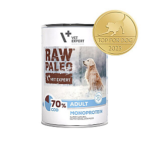 RAW PALEO Adult Monoprotein Cod - влажный корм для собак - 400 г