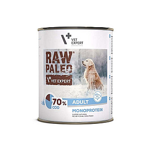 RAW PALEO Adult Monoprotein Cod - mitrā suņu barība - 800 g