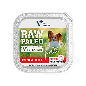 Pate RAW PALEO Mini Adult Beef - mitrā barība suņiem - 150 g