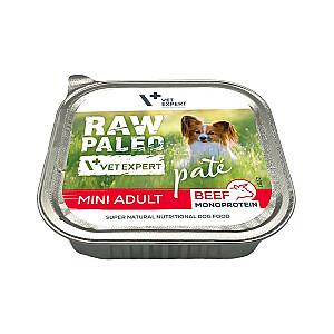 Pate RAW PALEO Mini Adult Beef - mitrā barība suņiem - 150 g