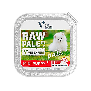 RAW PALEO Pate Mini Puppy Beef - mitrā barība kucēniem - 150 g