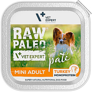 Pate RAW PALEO Mini Adult Beef - mitrā barība suņiem - 150 g