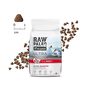 RAW PALEO Ultra Mini Adult Beef - sausā suņu barība - 2 kg