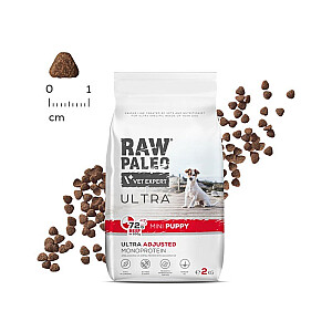 RAW PALEO Ultra Mini Puppy Beef - sausā barība mazo šķirņu kucēniem - 2 kg