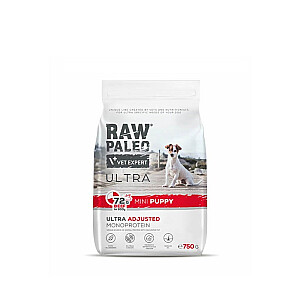 RAW PALEO Ultra Mini Puppy Beef - сухой корм для щенков мелких пород - 750 г