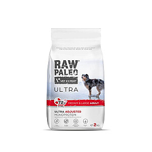 RAW PALEO Ultra Medium&amp;Large Adult Beef - sausā suņu barība - 2 kg