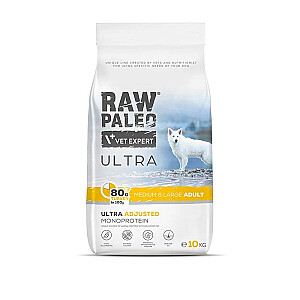 RAW PALEO Ultra Medium&Large Adult Turkey - сухой корм для собак - 10 кг