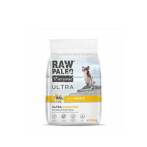 RAW PALEO Ultra Mini Adult Turkey - sausā suņu barība - 750 g