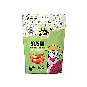 SUSHI MR. BANDĪTS ar trusi un zivi - cienasts suņiem - 80 g