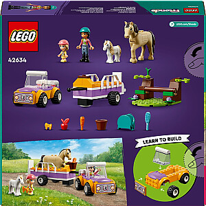 Lego Friends конструктор Трейлер с лошадьми и пони 105  шт. 4+ 42634