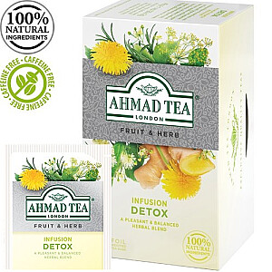 Zāļu un augļu tēja Ahmad Detox, 20 gab.x2g, folijā