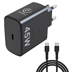 Zasilacz PD45W USB-C uniwersalny do notebooków, smartphonów, tabletów, power banków i innych urządzeń z gniazdem zasilającym USB-C. 