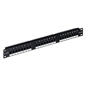 Patchpanel UTP Cat.6 19 gabarīts 1U 24xRJ45 LSA