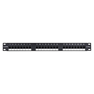 Patchpanel UTP Cat.6 19 gabarīts 1U 24xRJ45 LSA