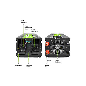 LCD pārveidotājs 48V 5000W/10000W Tīrs sinuss ar displeju