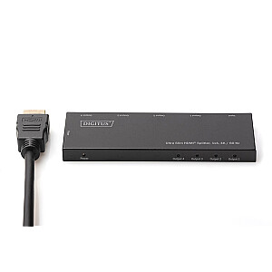 Īpaši plāns HDMI sadalītājs 1x4 4K 60Hz 3D HDR HDCP 2.2 18 Gbps Micro USB