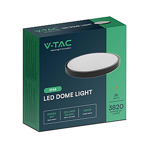 Plafond V-TAC VT-8630B surface-mounted 36W LED IP44 42cm 4000K 3820lm (SKU 76401) Black