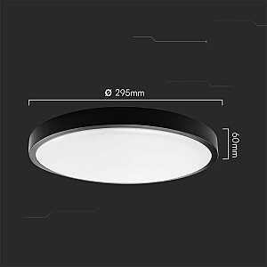 Plafond V-TAC VT-8630B surface-mounted 36W LED IP44 42cm 4000K 3820lm (SKU 76401) Black