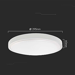 Plafond V-TAC VT-8618S surface-mounted 18W LED IP44 25cm motion detector 4000K 1830lm (SKU 76601) White