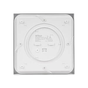 Plafond V-TAC VT-8624SW-SQ surface-mounted 24W LED IP44 30x30cm motion detector 4000K 2400lm (SKU 7667) White